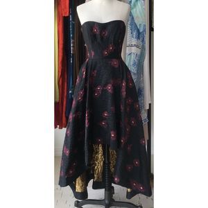 shoshanna paladino metallic ball gown